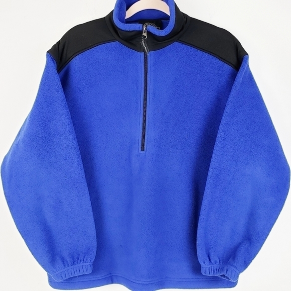 CHARLES‎ River - Blue and Black Fleece 1/4 Zip… - Picture 1 of 6
